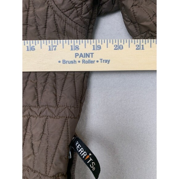Kerrits Equestrian Brown Quilted Riding Jacket Womans Size Medium Stablemate Zip - Picture 9 of 10